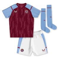 Camiseta Aston Villa Clement Lenglet #17 Primera Equipación Replica 2023-24 para niños mangas cortas (+ Pantalones cortos)